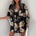 thumbnail image 2 of Summer Casual Boho Dresses Women's Flora Printed Batwing Sleeve Lace-Up Dress Female Irregular Sexy Beach Mini Dresses VestidosM Gao Jinjia LED, 2 of 2
