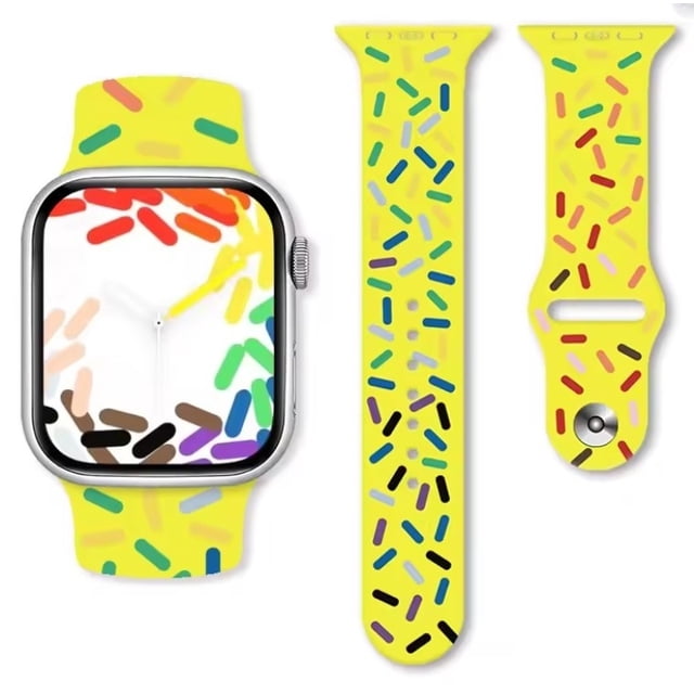 Correa Deportiva de Silicona, Chispas, Compatible con Apple Watch Series 1/2/3/4/5/6/7/8/9/10/11/SE/Ultra