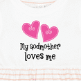 thumbnail image 4 of Inktastic My Godmother Loves Me Hearts Girls Baby Dress, 4 of 5