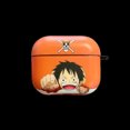 thumbnail image 3 of Funda protectora blanda para auriculares Airpods de tercera generación con diseño de dibujos animados de Kawaii, One Piece, sombrero de paja, Luffy y Zoro sonrientes, 3 of 5