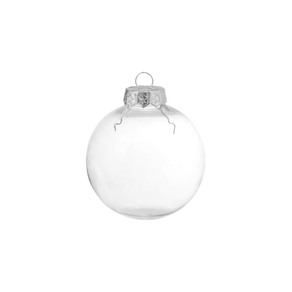 RoamHome Shatterproof Fillable Christmas Ornament Balls - 3in Transparent Plastic Christmas Tree Baubles for Decorations, Holiday Craft Projects,Party & Home Christmas Tree Decor