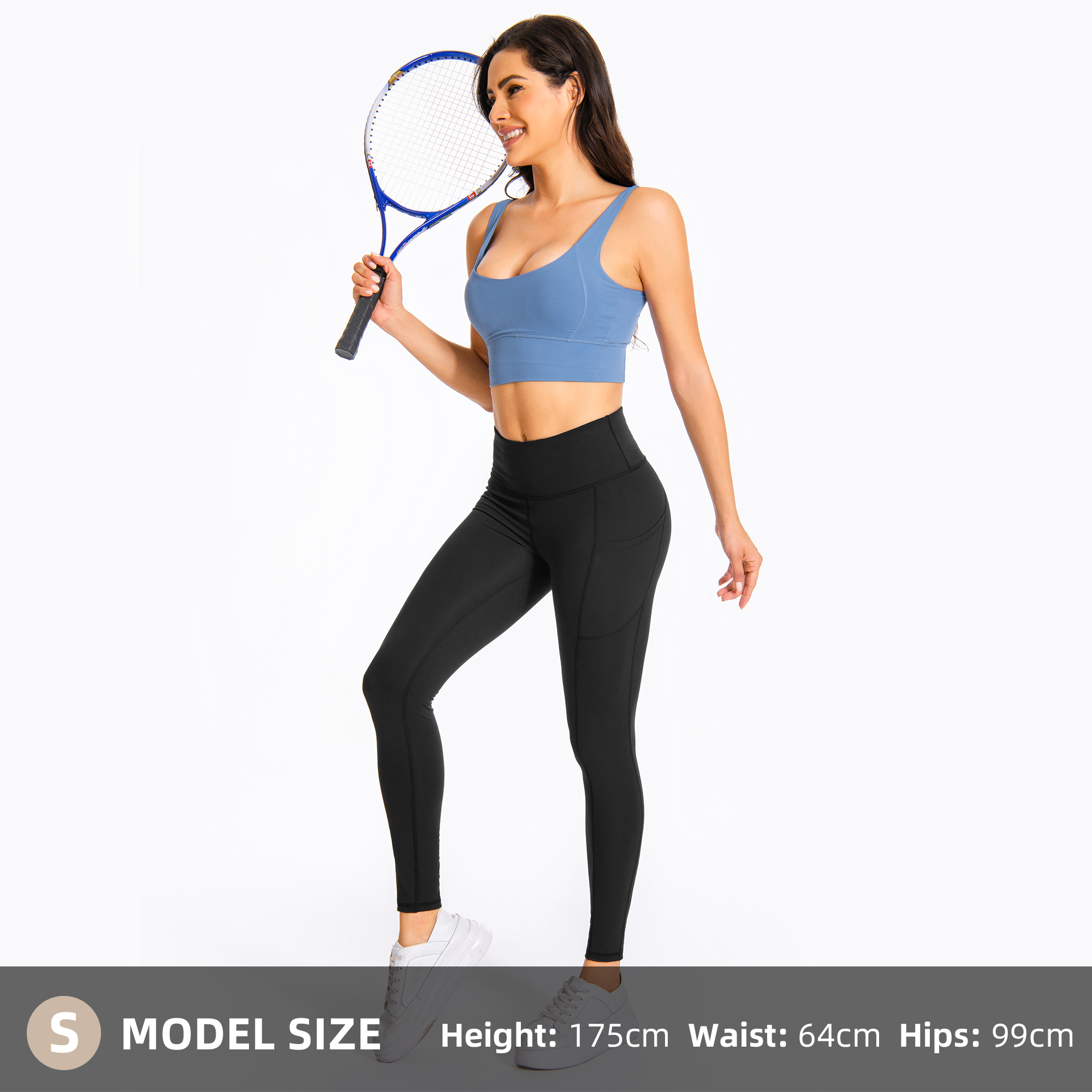 GymCope Women's High Waist Ankle Yoga Leggings with Side Pockets photo 6