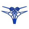 thumbnail image 3 of Gibobby Calzoncillos sexy Bragas de encaje sexy para mujer Tanga Ropa interior de algodón de tiro bajo Calzoncillos de bikini de encaje recortado(Azul,Talla única), 3 of 5
