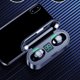 thumbnail image 4 of Auriculares inalámbricos TWS, impermeables, con control táctil, estéreo, cancelación de ruido, pantalla digital y cargador de 2000 mAh (negros)., 4 of 8