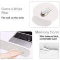 thumbnail image 5 of MOSISO Wrist Rest Support for Mouse Pad&Keyboard Set, Circle Curved Ergonomic Mousepad&Coaster Non-Slip Base Home/Office Pain Relief&Easy Typing Pad with Soft Cloth&Silicone Lining, 5 of 7