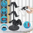 thumbnail image 3 of Controller Bracket 3 Layers, Headset Bracket, Multi-adjustable Game Controller Headset Hanger For All General Gaming PC Accessories, Xbox PS4 PS5 Switch, 3 of 6