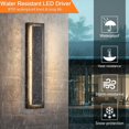 thumbnail image 3 of Luces LED de pared para exteriores, tewei, 40 cm, negro mate, 3000 K, 12 W, 120 V, 3 of 8
