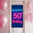 thumbnail image 5 of Neon Style Happy 50th Birthday Banner Background Party Decoration Backdrop Photography Props Birthday Party Supplies, 5 of 7