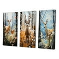 thumbnail image 3 of Designart "Deer beautyful Fawn Pastoral II" Animals Wall Art Set Of 3 - Brown Deer Canvas Set For Living Room Decor, 3 of 7
