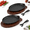 2 Pieces, variant on 4 Pieces Cast Iron Skillet Set With Wooden Base Removable Handle For Kitchen Barbeque