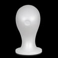 thumbnail image 2 of Female Foam Mannequin Head for Wigs – White Styrofoam Wig Mannequin Head with Stable Base, 20.87" Head Circumference – Lightweight Foam Head for Displaying Wigs, Hats, Masks, Glasses,Hairpieces, 2 of 7