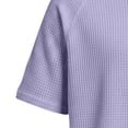 thumbnail image 3 of ZunFeo Mens V-Neck Waffle Knit T-Shirt Short Sleeve Soft Rayon Blend Relaxed Fit Casual Tee Breathable Stretchy Fabric Raglan Sleeve Curved Hem Purple S-4XL,Size XL, 3 of 6