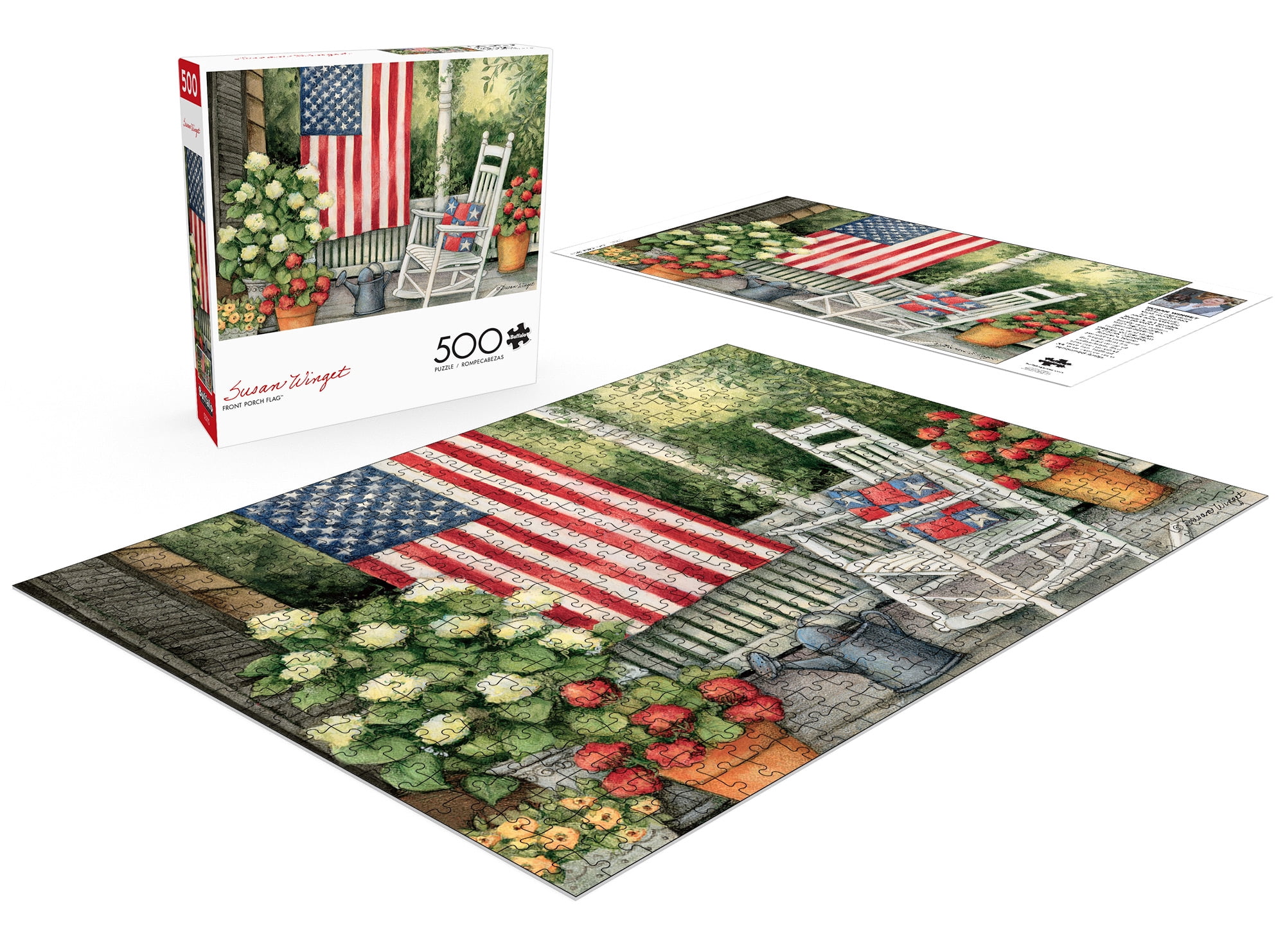 Buffalo Games 500-Piece Susan Winget Front Porch Flag Jigsaw Puzzle