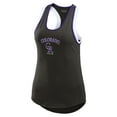 thumbnail image 2 of Women's WEAR by Erin Andrews Black Colorado Rockies Colorblock Racerback Tank Top, 2 of 5