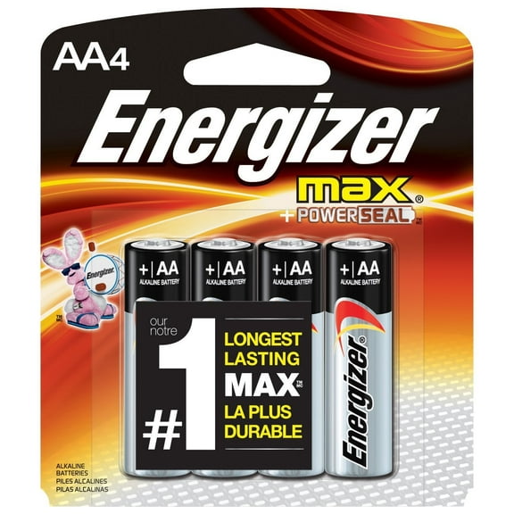 Energizer AA Batteries, Max Alkaline (4 Count)