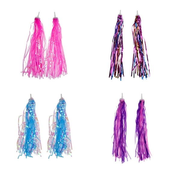 4 Pairs Child Bike Handlebar Streamers, Handle Bar Tassels Decoration - Easy