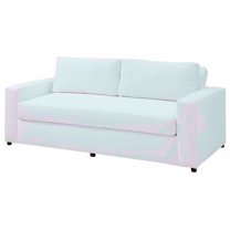 Sofa Couch, White, Velvet, Living Kitchen Cafe Bistro Hospitality Restaurant, Modern Contemporary Boutique HB34508