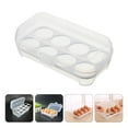 thumbnail image 1 of WHAMVOX 2Pcs White Plastic Egg Carrier Box with Lid Refrigeration Egg Storage Plate for Kitchen, 1 of 8