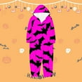 thumbnail image 2 of oqasdz Halloween Family Matching Outfits Printed Hooded Jumpsuits for Kids Home Activities Casual Comfort Cozy Daily Wear Pajamas, 2 of 3