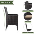 thumbnail image 3 of Kullavik 10-Piece Patio Outdoor Dining Set, Wicker Patio Furniture Set of 8 Rattan Chairs with Soft Cushions and Two Square Table with Umbrella Cutout, Sand, 3 of 7