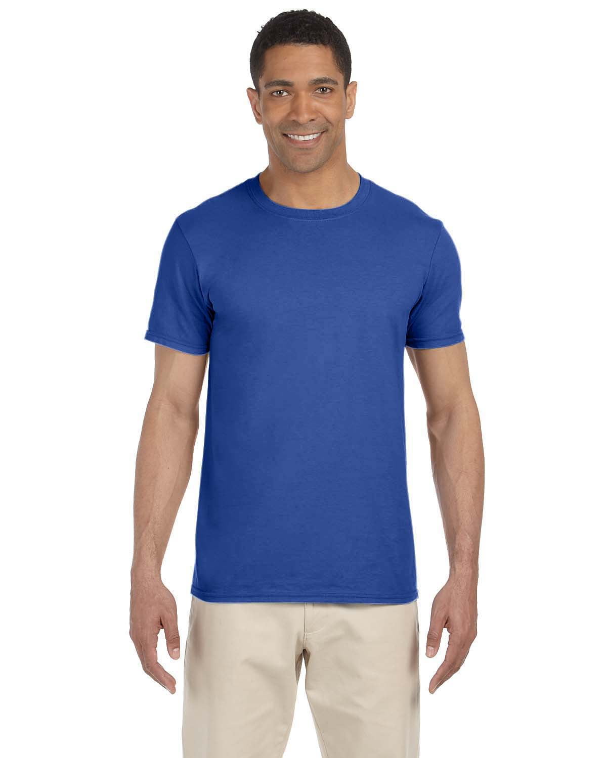 The Gildan Adult Softstyle 45 oz T-Shirt - METRO BLUE - L - Walmart.com