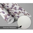 thumbnail image 5 of S4sassy Removable Nature-inspired Waterproof Wall Wrap, Textured Wallcover, Midnight Blossom Print Contact Paper for Wall, Cabinet, Dresser, Self Adhesive Vinyl Wallpaper Roll- Purple (25"x240" inch), 5 of 8