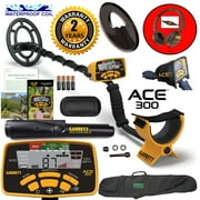 Garrett ACE 300 Metal Detector with Waterproof Coil Pro-Pointer II and Carry Bag