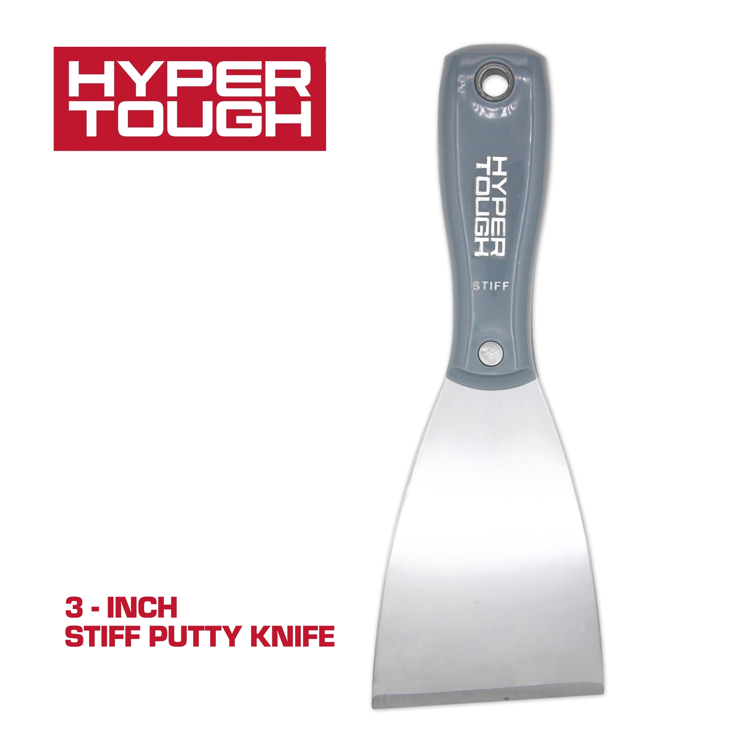 Hyper Tough 3-Inch Stiff Putty Knife with Ergonomic Handle
