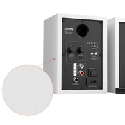 Ortiza 60W Computer Speakers for Gaming and Music, Active Bluetooth 5.3, Stereo 2.0 Speakers for Desktop PC Monitor or Laptop, Surround Sound Speaker, 3.5 mm Aux RCA Input, USB-Powered, 1 Pair, White