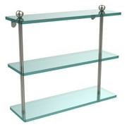 16" Triple Tiered Glass Shelf (Build to Order)