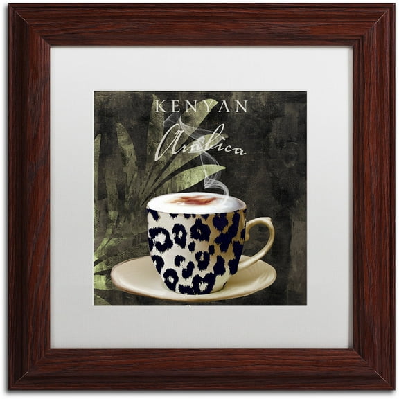 Trademark Fine Art "Afrikan Coffees I" Canvas Art by Color Bakery White Matte, Wood Frame