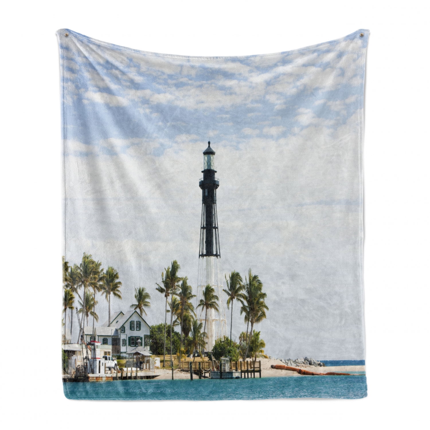 Quilted Lighthouse Throw Blanket 60x50 Valentine's Day Gifts for Wife Mom Her 