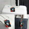thumbnail image 6 of Monkey Square PU Leather Luggage Tags, 2 Pack, with Privacy Cover and Stainless Steel Ring - Suitable for Travel, Backpack, Handbag - Bag Tags, Handbag Tags, 6 of 7