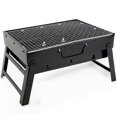 thumbnail image 1 of Portable Barbecue Charcoal Grill Foldable BBQ Grill Stainless Steel Wood Burning BBQ Stoves Outdoor Camping Barbecue Cooking Grills Stoves Smokers Tool for Picnic Beach Backyard, 1 of 10
