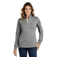 thumbnail image 6 of Sport-Tek Women's 1/4-Zip Rib Knit Collar Sweatshirt, 6 of 11