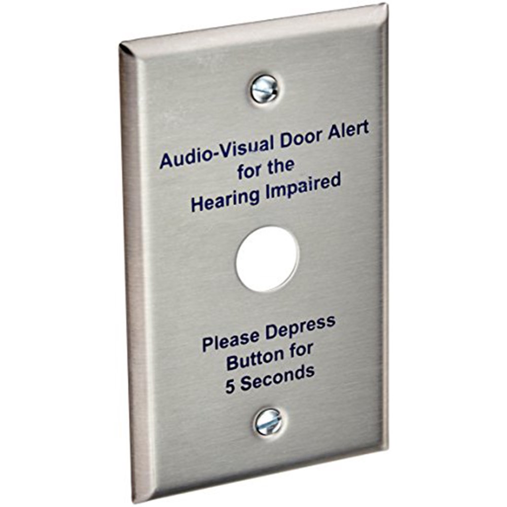 Edwards 14710 Single Gang Push Button Faceplate; Room For Handicapped