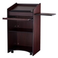 thumbnail image 1 of Oklahoma Sound Aristocrat Non Sound Lectern with 2 Shelves, Mahogany, 1 of 11