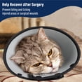 thumbnail image 4 of Soft Cat Cone, After Surgery Recovery for Cats & Kittens, Breathable, Adjustable Cat Cone to Stop Licking ,Foldable Water Resistant Cat Collar, Protective Collar for Kitten, for Cats Neck 7"-11.5",S, 4 of 7
