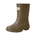 thumbnail image 2 of Women's Waterproof Mid-Calf Rain Boots Lightweight Rubber Garden Shoes with Wide Calf and Anti-Slip Sole for Outdoor Farm Work Green 6, 2 of 6