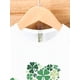 thumbnail image 3 of [Holiday Cheer] Men's 3D Lucky Clover Graphic T-Shirt - Casual Polyester, Round Neck, Machine Washable - St. Patrick's Day White Tee with Green Shamrock Print, 3 of 6