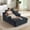 Dark Gray, variant on LUCKHAO Cushioned Lounge Chair with Deep Seat, Compression Single Sofa with Cup Holders and Side Storage, Soft Sofa Chair for Living Room Bedroom Office