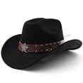 thumbnail image 1 of Western Cowboy Hat With Curved Brim For Outdoor Travel And Riding Adventures In Country Style, 1 of 3