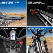 6000W(Peak) Motor 60V/30Ah Battery Freego X2Pro Electric Motorcycle for Adults, Electric Bike ,50MPH/7 Speed Off Road Electric Bicycle,19x2 Full Suspension/Four-Piston Hydraulic Brake UL2849MTB