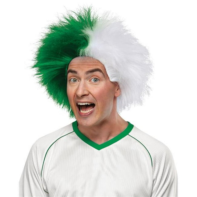 Morris Costumes MR179586 Costume Perruque Sport Amusant Vert & Blanc