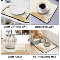 thumbnail image 4 of Organize in Style Boho Theme Coffee Mat (19.5x12in) Excellent Coffee Station Organizer, Coffee Mat Absorbent Dish Drying Mat for Kitchens, Adorable Abstract Art Coffee Machine Decor, 4 of 7
