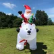 thumbnail image 5 of Muñeco inflable de Papá Noel montado en oso polar para Navidad, juguete inflable para interior y exterior, decoración navideña para jardín, 5 of 5