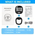 thumbnail image 5 of 3D Pedometer for Walking with Clip and Strap, Walking Distance Miles, Calorie Counter, 7 Days Memory, Daily Target Monitor, Activity Time. Accurate Step Counter for Men Women & Kids Seniors, 5 of 7