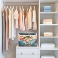 thumbnail image 4 of Yayeee Collapsible Cube Storage Bin with Lid Fabric Closet Decorative Basket with Handles, Pine Tree at Dawn, 4 of 7