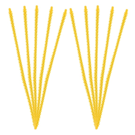 DEEPCRAFF 10Pcs Yellow Silicone Spiral Perm Rod Set for Hair Curling and Styling