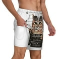 thumbnail image 3 of Balery Cat Holding Mugshot Sign Mens Swim Trunks Swim Shorts for Men Quick Dry Inseam Beach Shorts with Compression Liner Pocket-Small, 3 of 9